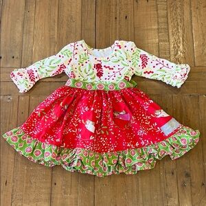 Eleanor rose hark the herald angels Rhonda dress girls 18 months Christmas twirl